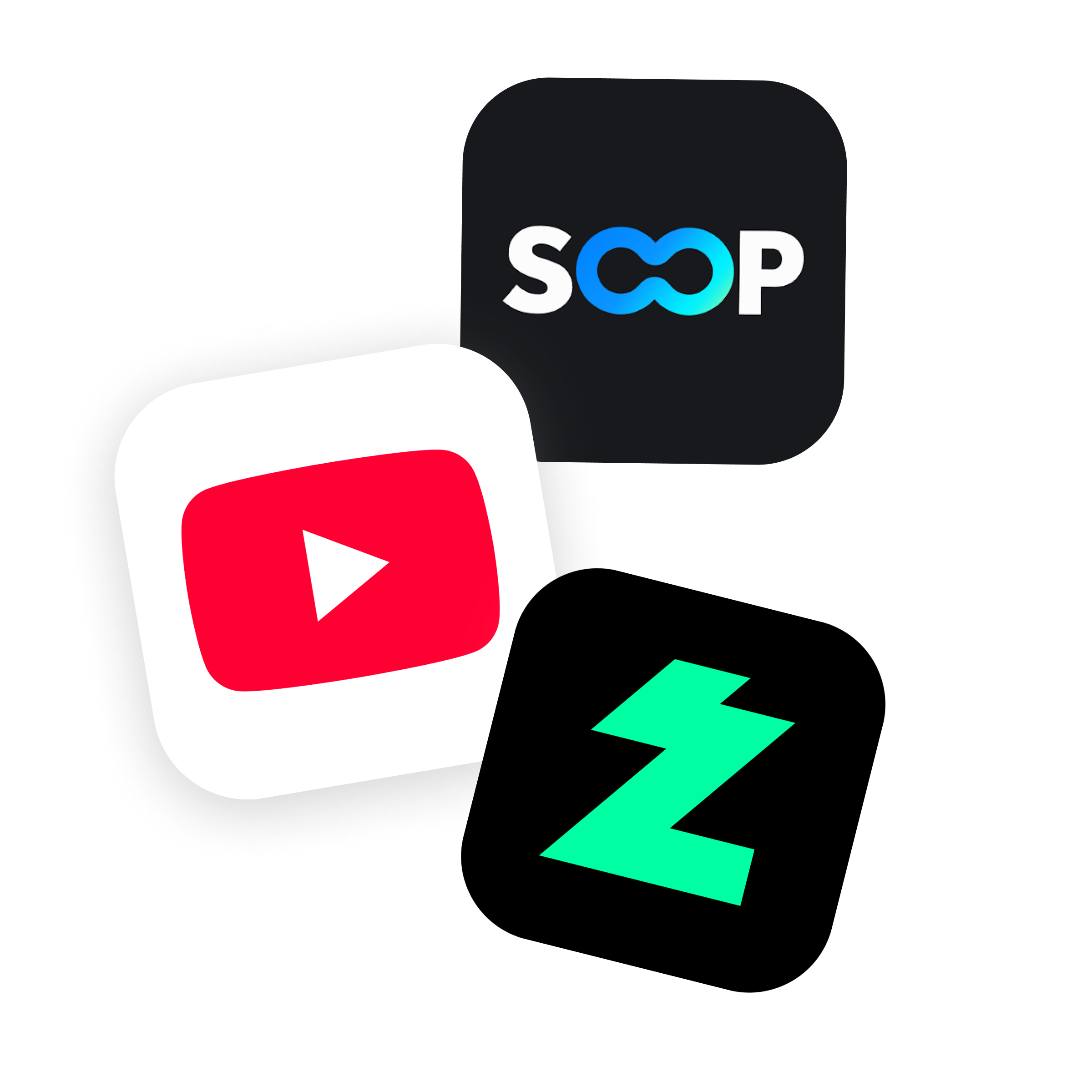 YouTube, SOOP and CHZZK live platforms